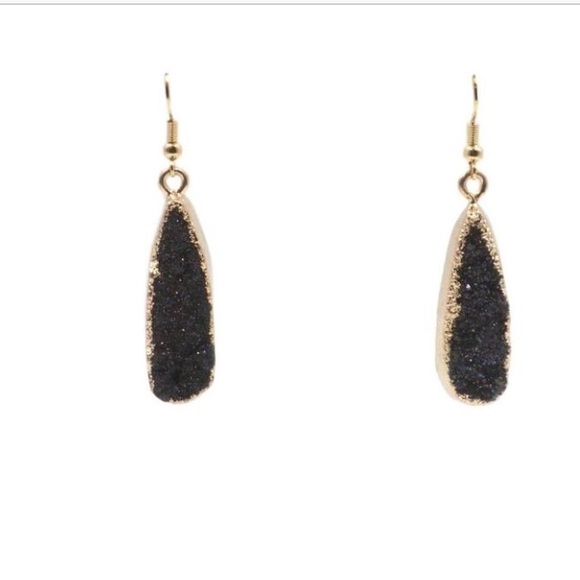 Kinsley Armelle Jewelry - NEW Kinsley Armelle Druzy- Raven Drop Earrings Kinsley Armelle Jewelry - NEW Kinsley Armelle Druzy- Raven Drop Earrings